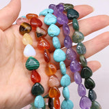 Heart Turquoise Rose Quartz Stone Beads for Jewelry Making