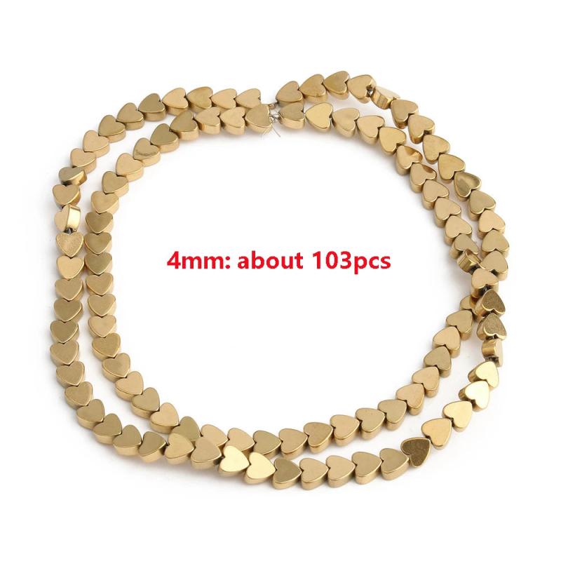 Hematite Heart Shape Beads for DIY Jewelry Making Necklace 4/6/8mm
