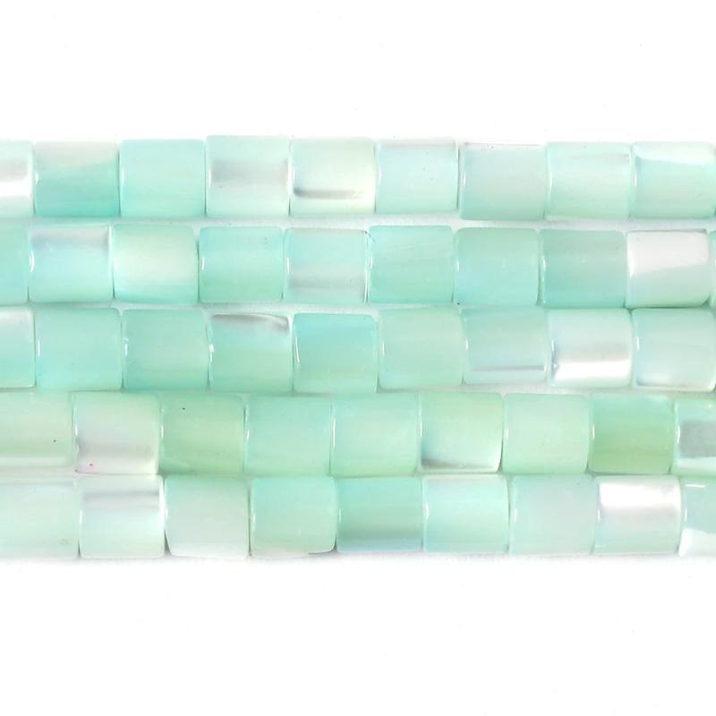 96pcs Natural Shell Bead 4x3.5mm Round Spacer Beads DIY Jewelry Making