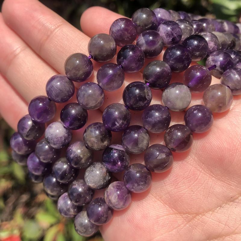 AA+ Amethysts Stone Natural Purple Crystal Round Beads 4/6/8/10mm