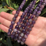 AA+ Amethysts Stone Natural Purple Crystal Round Beads 4/6/8/10mm
