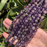AA+ Amethysts Stone Natural Purple Crystal Round Beads 4/6/8/10mm