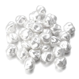 10mm ABS Pearl Irregular Loose Beads Jewelry Making DIY 50Pcs