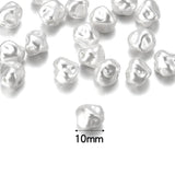 10mm ABS Pearl Irregular Loose Beads Jewelry Making DIY 50Pcs