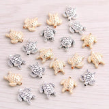 40pcs 12*13mm Tortoise Turtle Spacer Bead Charms DIY Bracelet Jewelry Making