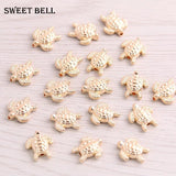 40pcs 12*13mm Tortoise Turtle Spacer Bead Charms DIY Bracelet Jewelry Making