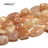 Natural Orange Sun Stone Loose Beads 7-11mm for Jewelry Making