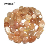 Natural Orange Sun Stone Loose Beads 7-11mm for Jewelry Making