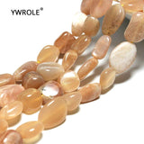 Natural Orange Sun Stone Loose Beads 7-11mm for Jewelry Making