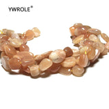 Natural Orange Sun Stone Loose Beads 7-11mm for Jewelry Making