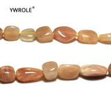 Natural Orange Sun Stone Loose Beads 7-11mm for Jewelry Making