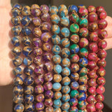 Red Cloisonne Round Beads 15'' Strand 4/6/8/10/12mm