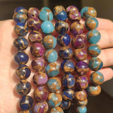 Red Cloisonne Round Beads 15'' Strand 4/6/8/10/12mm