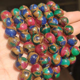 Red Cloisonne Round Beads 15'' Strand 4/6/8/10/12mm