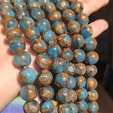 Red Cloisonne Round Beads 15'' Strand 4/6/8/10/12mm