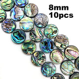 Abalone Shell Loose Beads Disc-shaped Charm for Jewelry Making DIY 8-20mm