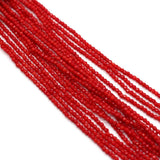 Natural Red Coral Round Shaped Faceted Beads for Jewelry Making