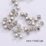 200pc 4mm/5mm Glass Crystal Rhinestone Strass Claw Drop Pendant DIY