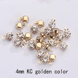 200pc 4mm/5mm Glass Crystal Rhinestone Strass Claw Drop Pendant DIY