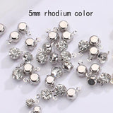 200pc 4mm/5mm Glass Crystal Rhinestone Strass Claw Drop Pendant DIY