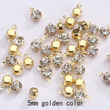 200pc 4mm/5mm Glass Crystal Rhinestone Strass Claw Drop Pendant DIY