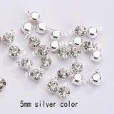 200pc 4mm/5mm Glass Crystal Rhinestone Strass Claw Drop Pendant DIY