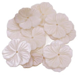 10 PCS Mother of Pearl 28mm Flower Shell Necklace Pendant