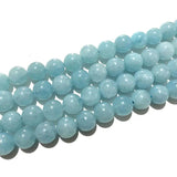 Aquamarine Round Stone Beads 6/8/10mm for DIY Jewelry Making