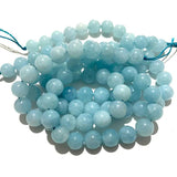 Aquamarine Round Stone Beads 6/8/10mm for DIY Jewelry Making