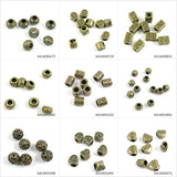 Antique Bronze Tone Jewelry Charms Mon Heart Loose Beads Hollow Big Hole Flower