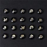 10PCS Natural Round Shell Beads Roses Leaf Patterns Pearl Shell Beads