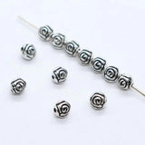 Tibetan Silver Rose Flower Spacer Beads 5mm DIY Jewelry Making