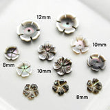 5pcs Natural Pearl Shell Carved Bowl Flower Bauhinia DIY Jewelry