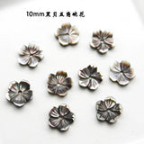 5pcs Natural Pearl Shell Carved Bowl Flower Bauhinia DIY Jewelry