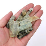 High Prehnite Stone Beads Top Drilled Polishing Pendants Beads