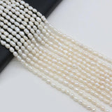 Freshwater Pearl Rice Beads Round Loose Pearls for DIY Charm Bracelet Necklace