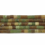 Green Huaxiu Jades Stone Beads Cylinder Shape Spacer Beads