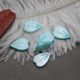 10pcs Natural Freshwater Shell Antique Hand-Carved Petals DIY Jewelry