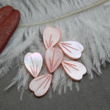 10pcs Natural Freshwater Shell Antique Hand-Carved Petals DIY Jewelry