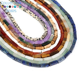 13x4mm Amethyst Tiger Eye Stone Beads DIY Bracelets Necklace 15''