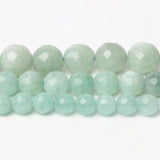 Green Burmese Jade Stone Round Spacer Beads DIY Jewelry Making 15''