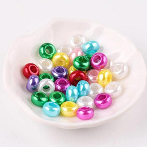 100pcs DIY Jewelry Big Hole Pearl Beads for Bracelet Necklace