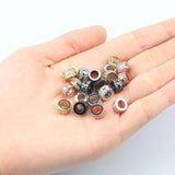 3pcs 7*4mm Brass Micro Pave CZ Round Spacer Beads DIY Jewelry Making