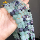Colorful Fluorite Round Gem Loose Beads 15'' 6 8 10 12mm