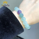 Colorful Fluorite Round Gem Loose Beads 15'' 6 8 10 12mm