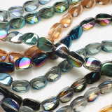 20Pcs 10x12mm Twist Shape Crystal Glass Beads for Jewelry Making