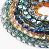 20Pcs 10x12mm Twist Shape Crystal Glass Beads for Jewelry Making