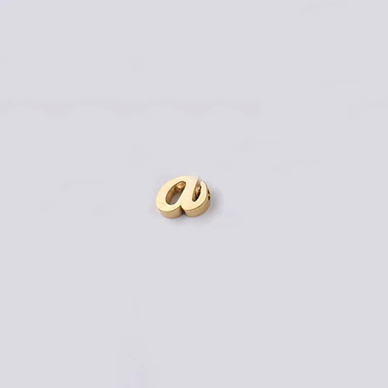 5PCS Stainless Steel Letter Beads for DIY Bracelets