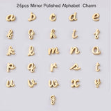 5PCS Stainless Steel Letter Beads for DIY Bracelets