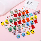 6pcs Small Robot Ceramic Beads for DIY Jewelry